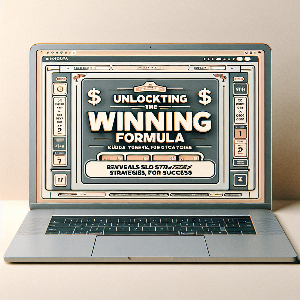 Unlocking the Winning Formula; Kuda77 Reveals Slot Strategies, for Success.